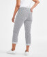 Women's Striped Mid-Rise Curvy Capri Pants, Created for Macy's