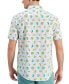 Фото #2 товара Men's Lime Print Short-Sleeve Shirt, Created for Macy's