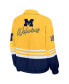 Women's Maize Distressed Michigan Wolverines Vintage-Like Throwback Windbreaker Full-Zip Jacket