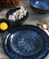 Фото #3 товара Reactive Glaze Amelia 20 Piece Round Stoneware Triple Bowl Dinnerware Set, Service for 4