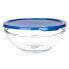 Round Lunch Box with Lid Chefs Blue 1,7 L 20,5 x 9 x 20,5 cm (4 Units)