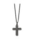 Metal IP-plated Cross Pendant Curb Chain Necklace