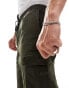 ONLY & SONS elasticated waist cargo trouser in khaki