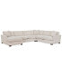 Фото #1 товара CLOSEOUT! Juliam 4-Pc. Fabric Chaise Sectional Sofa, Created for Macy's