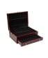 Фото #2 товара Dark Walnut Lined Drawer Stainless-Steel Flatware 15in Chest