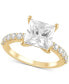 Кольцо Badgley Mischka Princess Diamond Engagement in 14k Gold. Желтый, 9 - фото #1