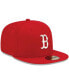 Фото #4 товара Men's Red Boston Red Sox Logo White 59FIFTY Fitted Hat