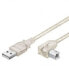 Фото #3 товара Goobay USB 2.0 Hi-Speed Cable 90°, transparent, 0.5m, 0.5 m, USB A, USB B, USB 2.0, 480 Mbit/s, Transparent