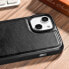 Etui pokryte naturalną skórą do iPhone 14 Leather Oil Wax czarny