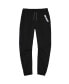 ფოტო #2 პროდუქტის Men's Black Wordmark Fleece Pants