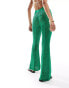 Фото #3 товара Mango crochet knit trousers in green