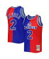 Men's Chris Webber Blue, Red Washington Bullets Hardwood Classics 1994-95 Split Swingman Jersey