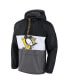 Фото #2 товара Куртка с капюшоном Fanatics мужская черная Pittsburgh Penguins Flagrant Foul Anorak Raglan Half-Zip.