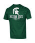 Men's Green Michigan State Spartans Stack 2-Hit T-shirt Зеленый, L - фото #4