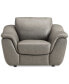 Фото #5 товара CLOSEOUT! Jennard 47" Leather Arm Chair, Created for Macy's