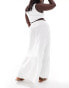 Vero Moda Curve boho maxi skirt in white