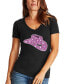 ფოტო #1 პროდუქტის Women's Word Art Cowgirl Hat V-Neck T-Shirt