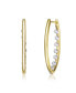 ფოტო #1 პროდუქტის 14K Gold Plated Pearl Hoop Earrings