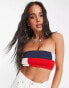 Фото #1 товара Tommy Jeans archive colour block bandeau in multi