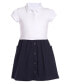 ფოტო #1 პროდუქტის Little Girls Uniform 2 Tone Interlock Dress