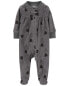 Baby Heart 2-Way Zip Fleece Footie Sleep & Play NB