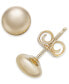 ფოტო #1 პროდუქტის 14k Gold Earrings, Flat Ball Stud (5mm)