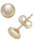 Фото #1 товара 14k Gold Earrings, Flat Ball Stud (5mm)