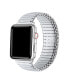 ფოტო #1 პროდუქტის Unisex Slink Silver Stainless Steel Band for Apple Watch Size-38mm,40mm,41mm