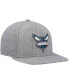 ფოტო #4 პროდუქტის Men's Heathered Gray Charlotte Hornets 2.0 Snapback Hat