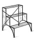 Фото #4 товара Plant Rack 3-Tier Metal Plant Stand Garden Shelf Stair Style