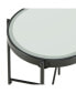 Carlo Round End Table with Glass Top