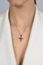 Фото #3 товара Stylish silver pendant with zircons Cross PT118W