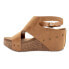 Фото #3 товара Volatile Poolside Ankle Strap Wedge Womens Brown Casual Sandals PV1010-282