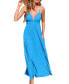 Фото #1 товара Women's Electric Blue Smocked Maxi Beach Dress
