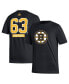 Фото #1 товара Men's Brad Marchand Black Boston Bruins Fresh Name and Number T-shirt