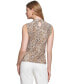 Women's Twisted-Neck Paisley Top