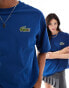 Фото #4 товара Lacoste unisex signature logo t-shirt in blue