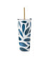 Фото #1 товара Blue Bay Stainless Steel Tumbler with Straw