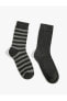 Фото #2 товара Носки Koton Striped Sock 2-Pack