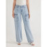 Фото #1 товара Scoop Low Slung Wide Leg Cargo Jeans Women's 4 Light Blue Cotton Pull-On Solid