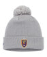 Фото #2 товара Men's Gray Real Salt Lake Jersey Hook Cuffed Knit Hat with Pom