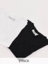 Фото #2 товара Weekday Essence standard 2 pack t-shirt in black white