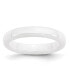 Ceramic White Polished Wedding Band Ring