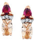 Серьги Macy's Multi-Gemstone & Diamond Stud