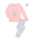 ფოტო #1 პროდუქტის Little Girls Top and Pants with Scrunchie, 3 Piece Set