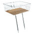 Фото #1 товара Wald 1392 Front Basket with Adjustable Legs, Wood Slats, Silver
