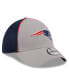 Фото #3 товара Men's Gray New England Patriots Pipe 39THIRTY Flex Hat