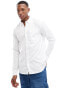 Фото #1 товара Hollister long sleeve oxford shirt in white