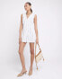 Фото #4 товара River Island button down playsuit in cream stripe