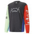 Фото #1 товара Puma Inside Cut Crew Neck Long Sleeve Basketball Jersey Mens Black 53853301